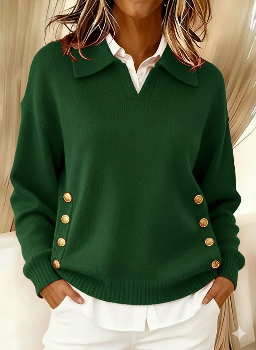 VYNETTE | V-NECK SWEATER WITH COLLAR A minha loja