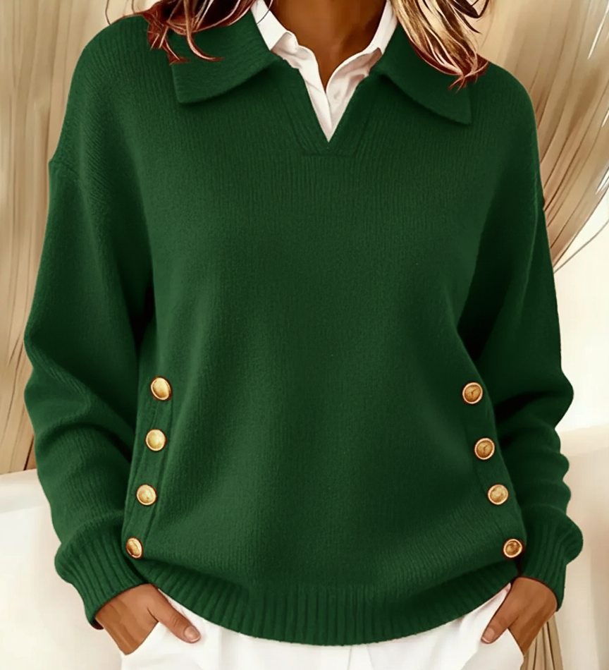 VYNETTE | V-NECK SWEATER WITH COLLAR A minha loja