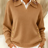 VYNETTE | V-NECK SWEATER WITH COLLAR A minha loja