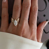 Set di Anelli con Taglio Marquise