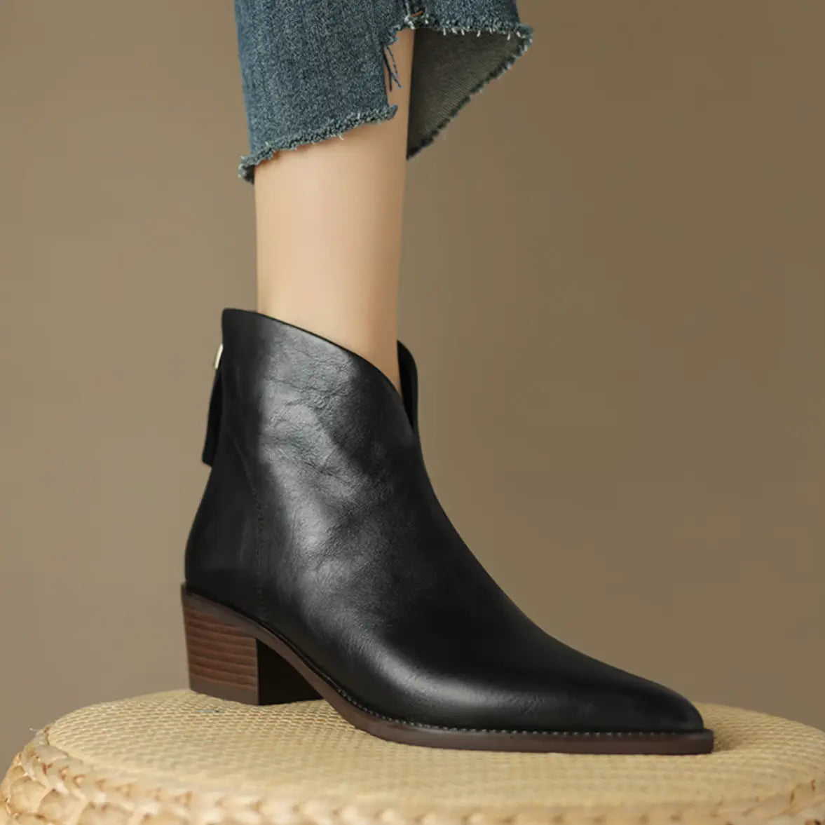 Jitka™ | Eleganti scarpe in pelle con tacco basso A minha loja