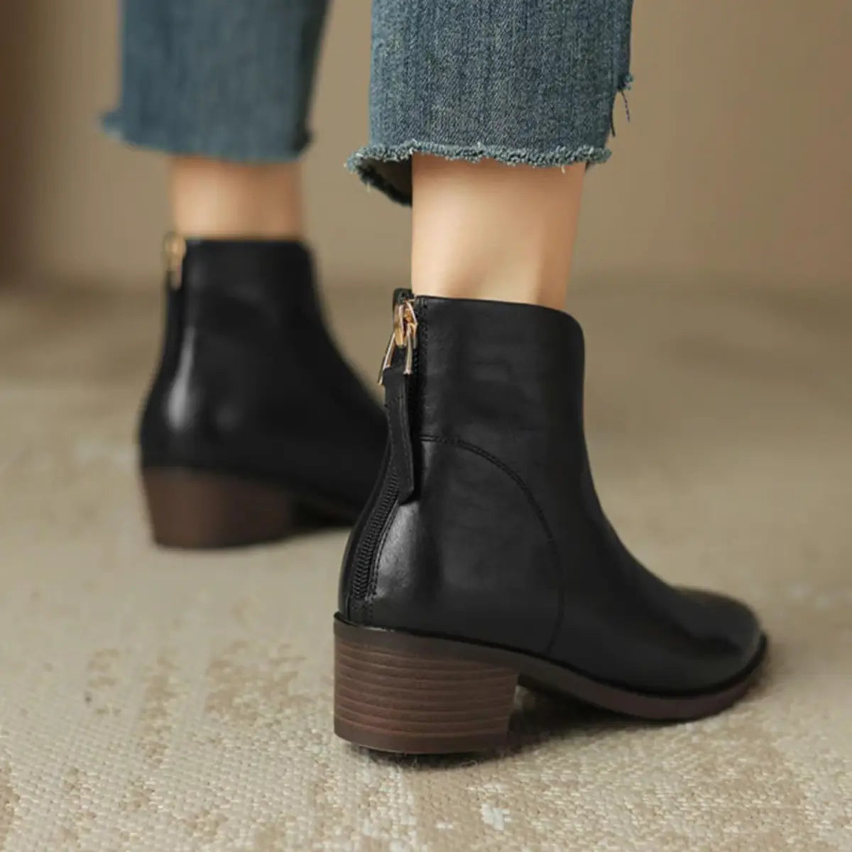 Jitka™ | Eleganti scarpe in pelle con tacco basso A minha loja