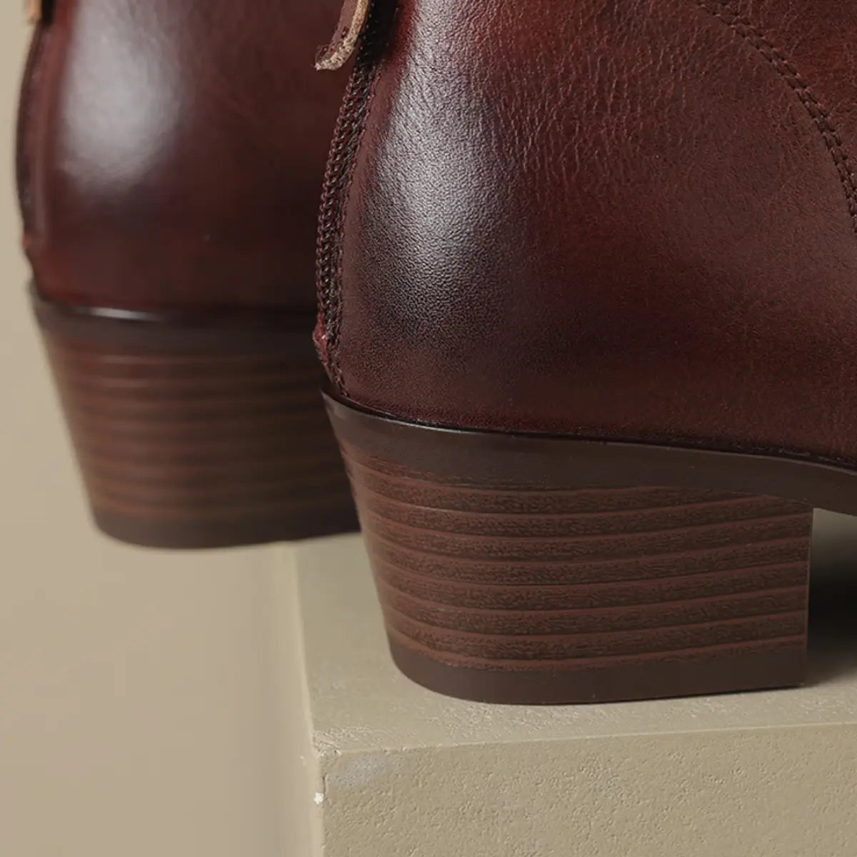 Jitka™ | Eleganti scarpe in pelle con tacco basso A minha loja