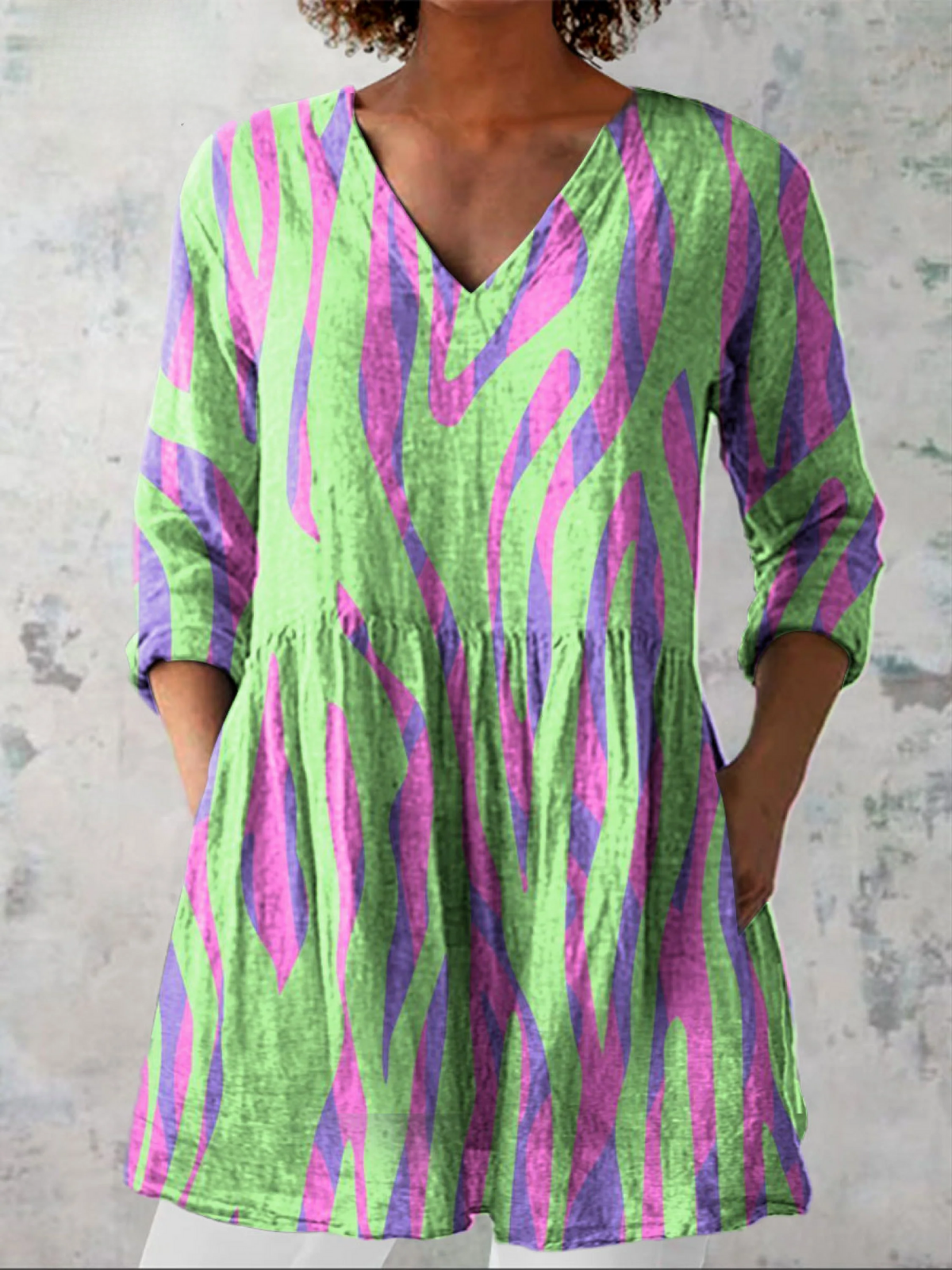 "Oceane | Blusa Lunga con Scollo a V". A minha loja
