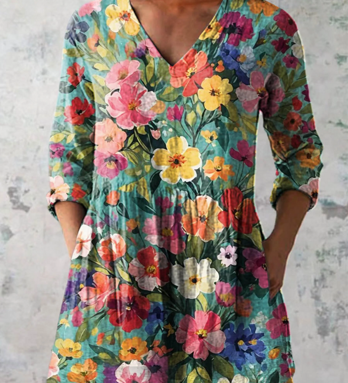 Nora | Blusa Lunga con Collo a V A minha loja