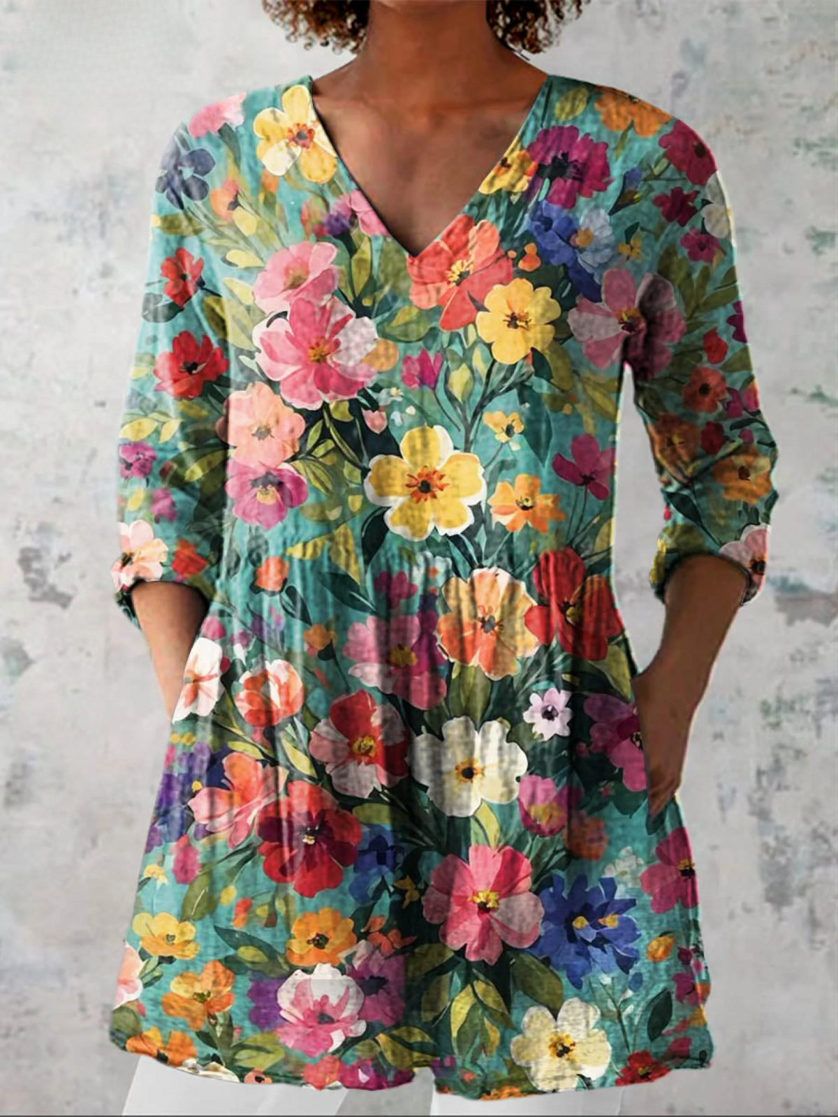 Nora | Blusa Lunga con Collo a V A minha loja