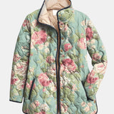 Carys | Giacca Trapuntata con Stampa Floreale Vintage A minha loja