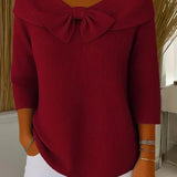 TIVELLA | SWEATER WITH BOW AND ROUND NECKLINE A minha loja