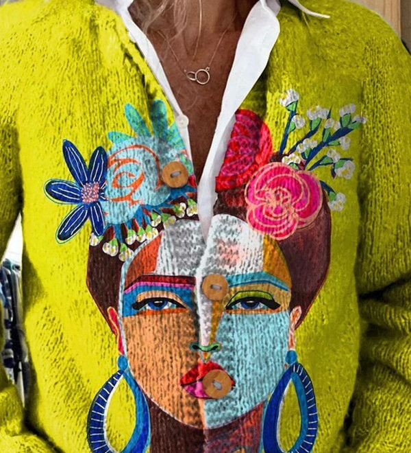 ONA | CARDIGAN CON STAMPA ARTISTICA