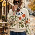 Wrenna™ | Zip-Up Cardigan in Wildflower Print A minha loja