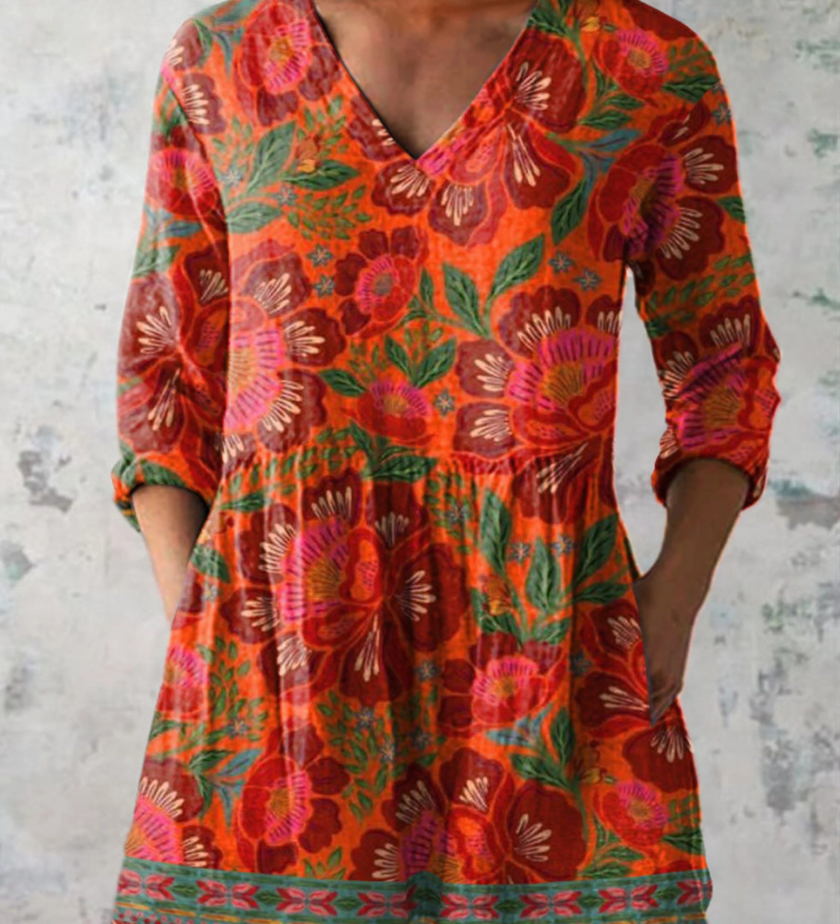 Marion | Blusa Lunga con Scollo a V Elegante A minha loja