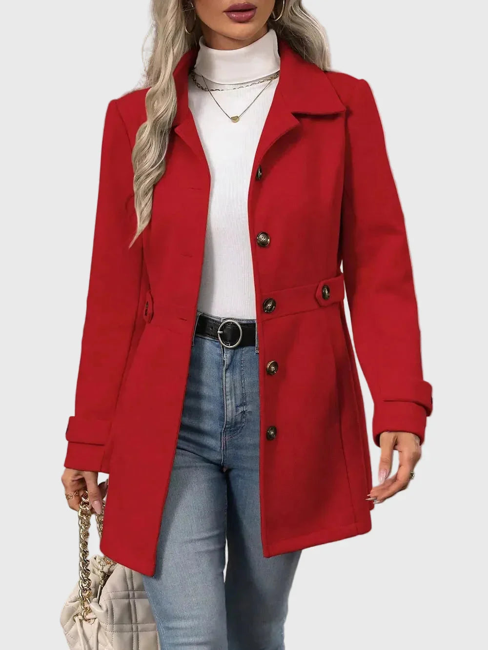 Veronika – Cappotto urbano premium con bottoni A minha loja