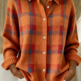 Corinne | Cardigan Donna a Quadri con Bottoni
