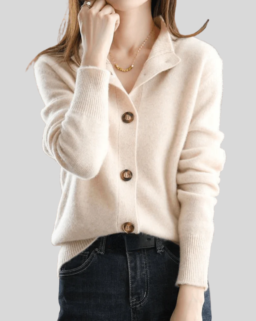 Claire | Retro-Style Cashmere Cardigan A minha loja