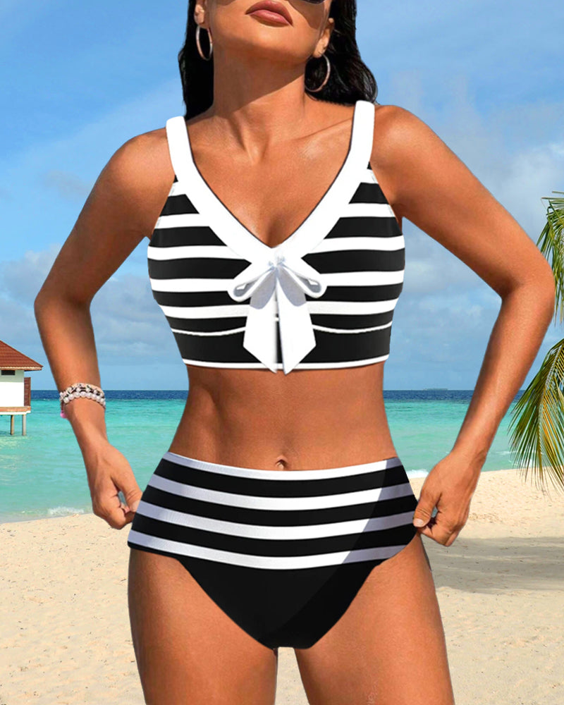 Varenna - High-Waisted Striped Bikini A minha loja