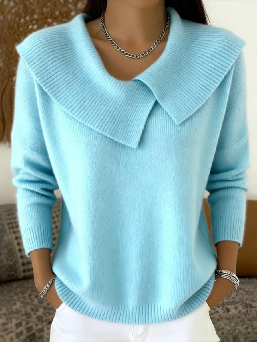 Karolína – Maglione elegante a maglia con colletto distintivo A minha loja