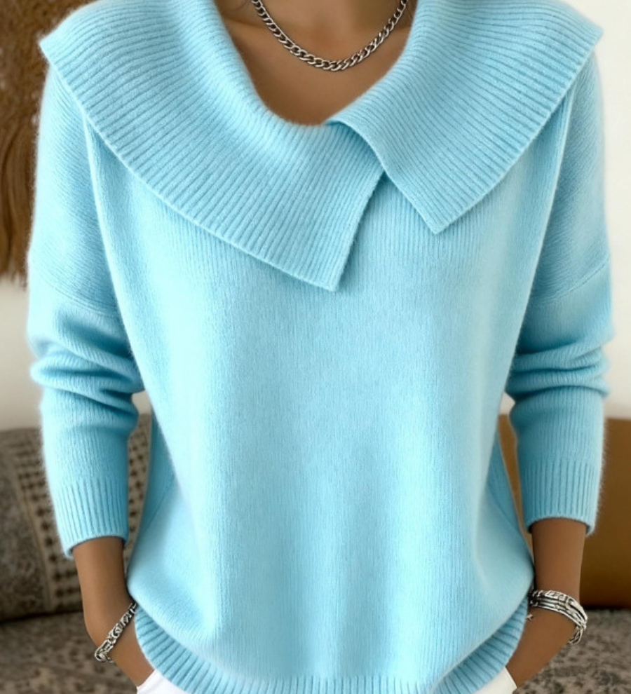 Karolína – Maglione elegante a maglia con colletto distintivo A minha loja