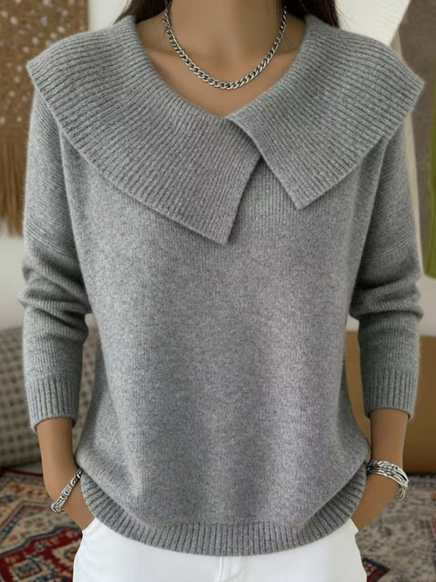 Karolína – Maglione elegante a maglia con colletto distintivo A minha loja