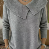 Karolína – Maglione elegante a maglia con colletto distintivo A minha loja