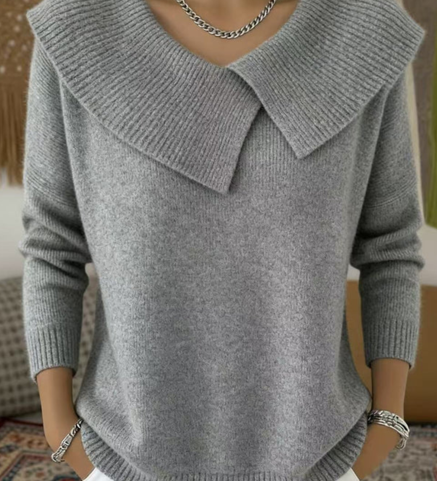 Karolína – Maglione elegante a maglia con colletto distintivo A minha loja