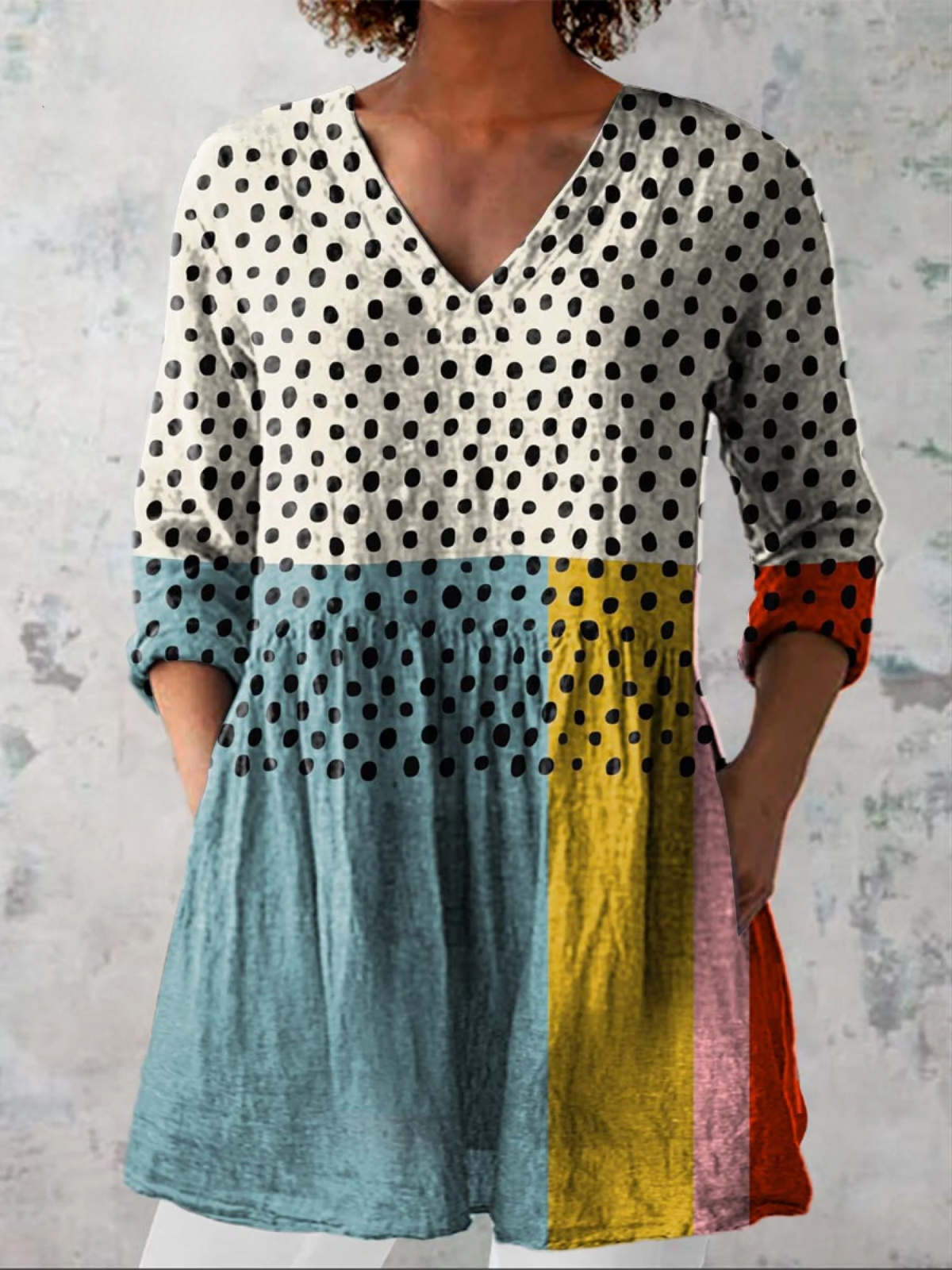 Valerie | Blusa Lunga con Scollatura a V Profonda A minha loja