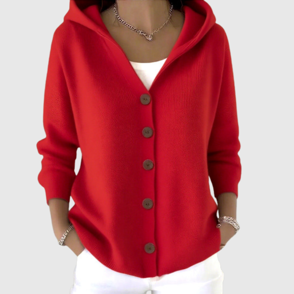 Giuseppa | Giacca in Maglia Morbida con Cappuccio