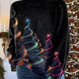 Olivia | Maglione a Collo Alto con Glitter a Forma di Albero di Natale" can be rewritten as:

"Olivia | Maglione a Collo Alto con Glitter a Tema Albero di Natale