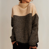 Norah | Maglione in Cotone con Collo Alto Elegante A minha loja