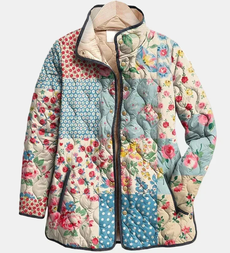 Zarae | Giacca Trapuntata Floreale Elegante per Donne A minha loja
