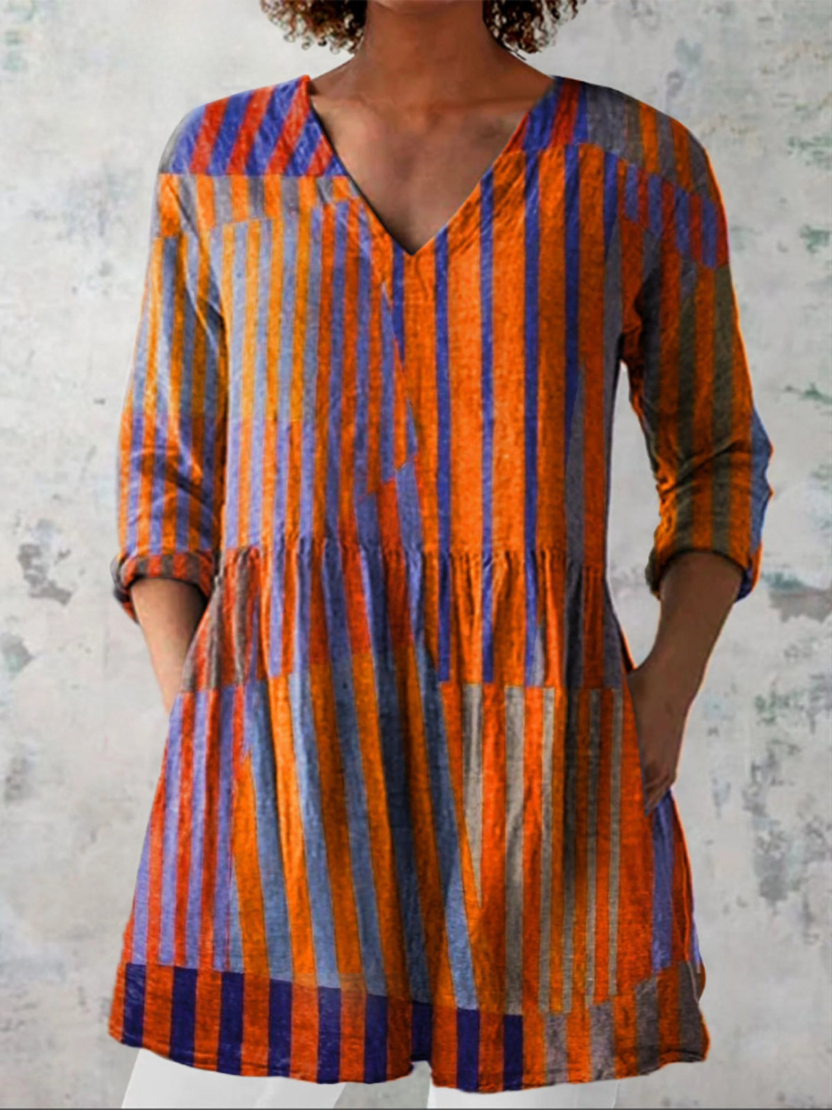 Nadia | Blusa Lunga con Scollo a V Elegante A minha loja