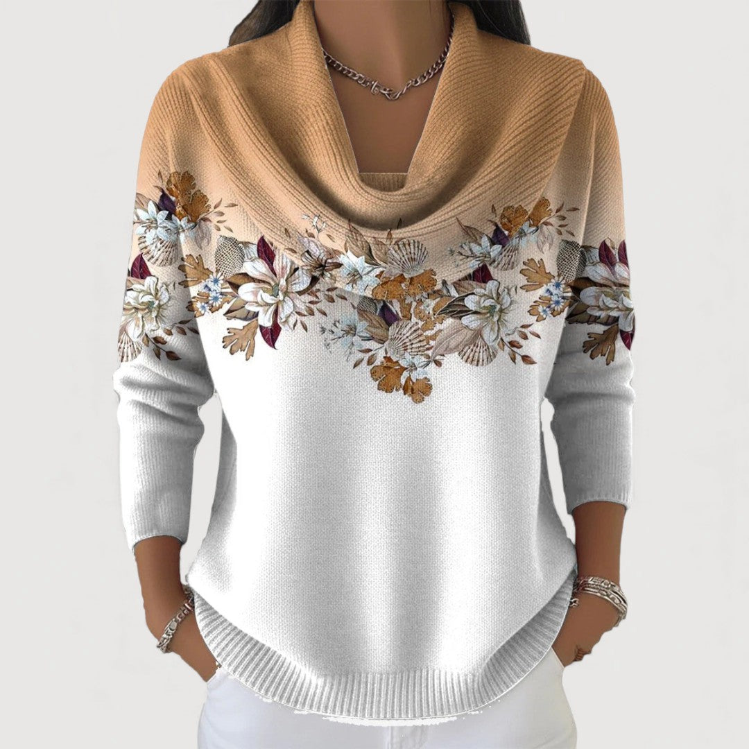 Gabriela – Maglione floreale con colletto A minha loja