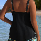Amalfi - Due Pezzi Tankini a Righe con Pantaloni da Spiaggia A minha loja