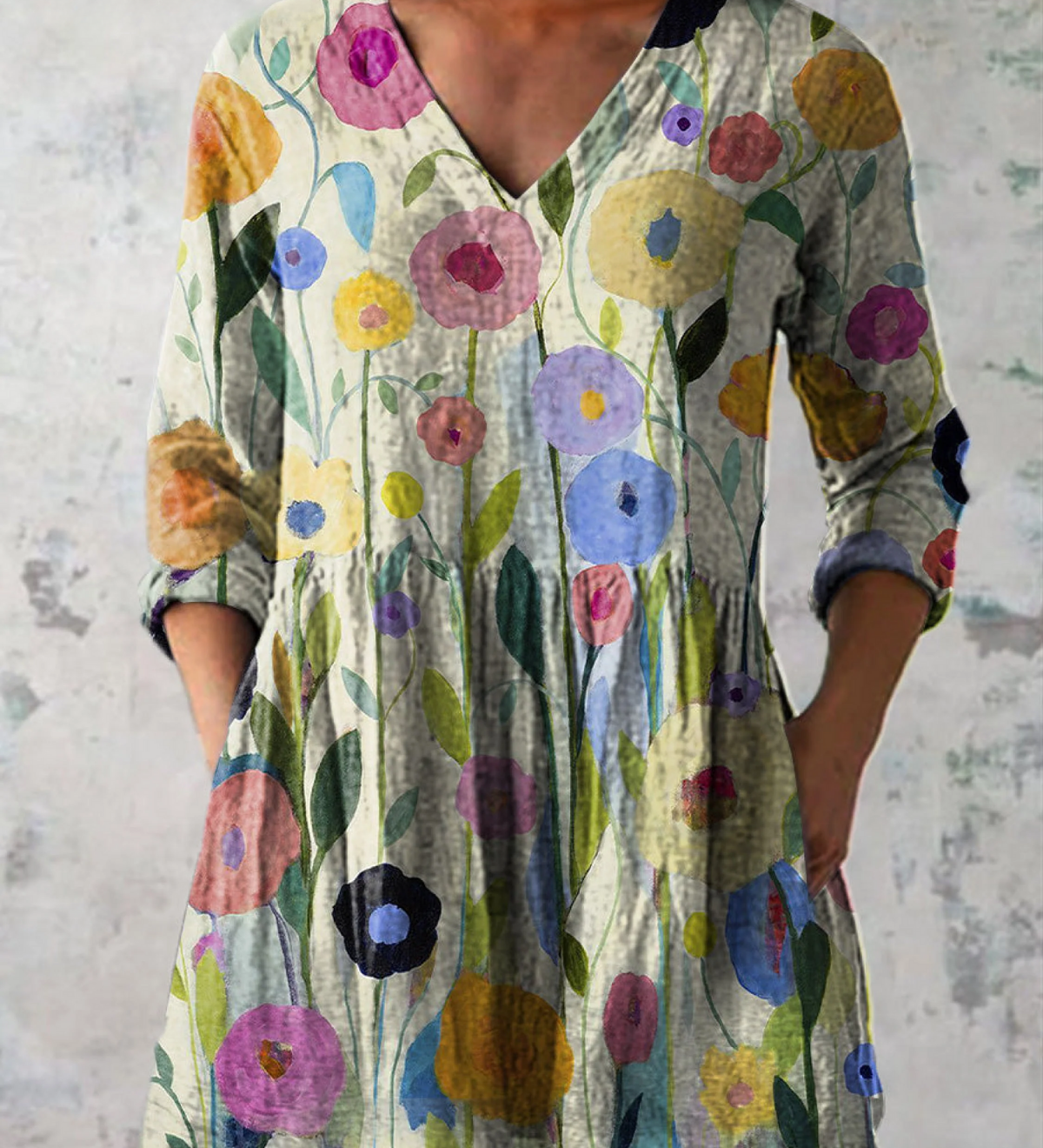 Louise | Blusa Lunga con Scollo a V A minha loja