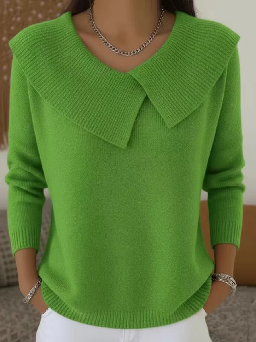 Karolína – Maglione elegante a maglia con colletto distintivo A minha loja