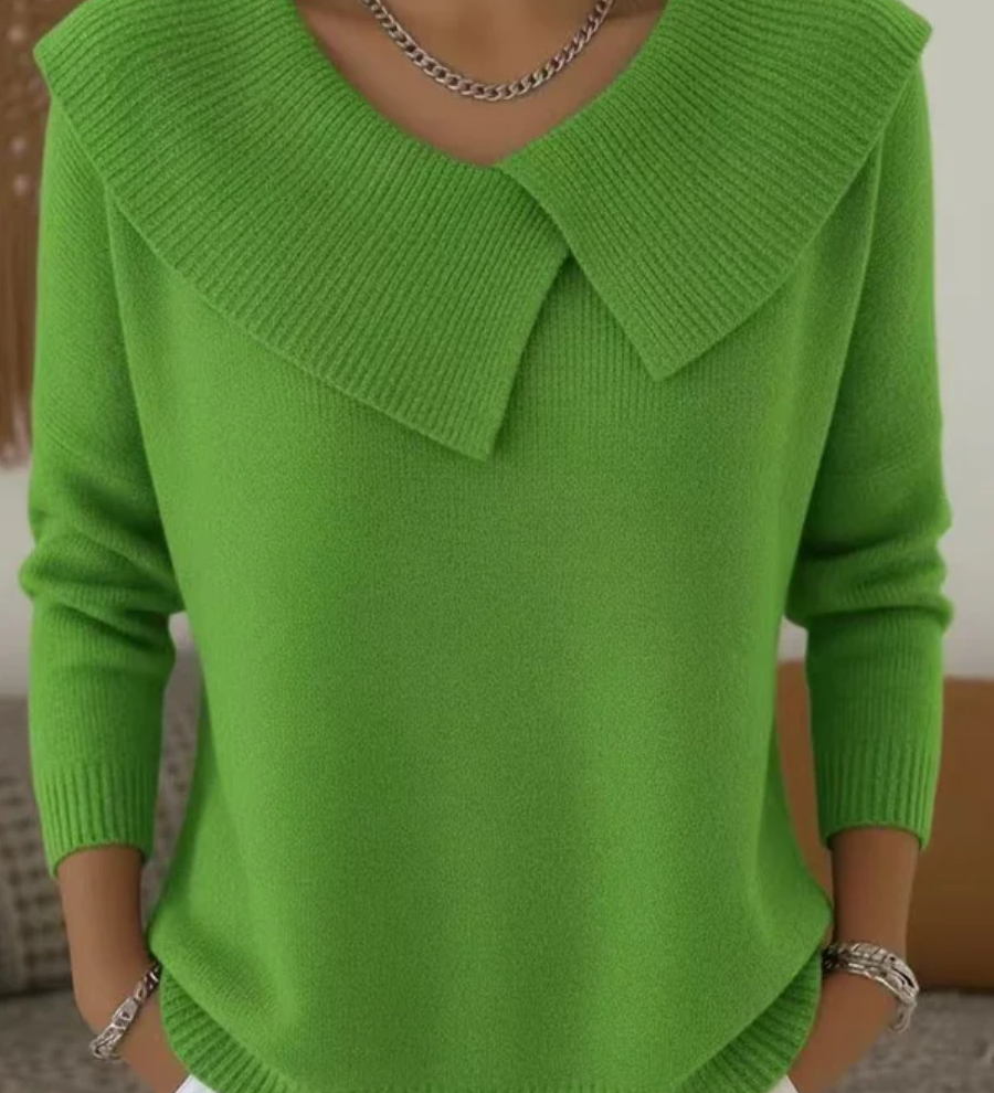 Karolína – Maglione elegante a maglia con colletto distintivo A minha loja