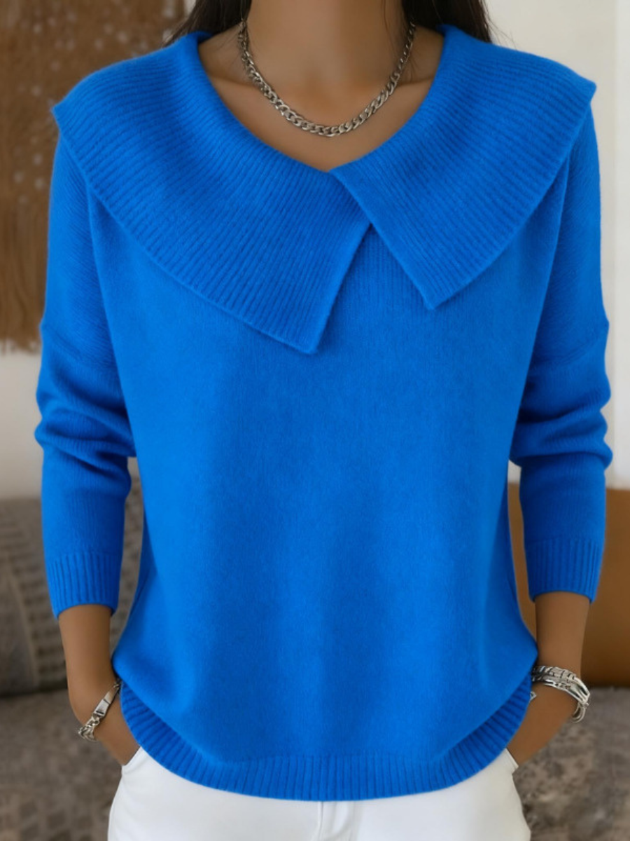 Karolína – Maglione elegante a maglia con colletto distintivo A minha loja