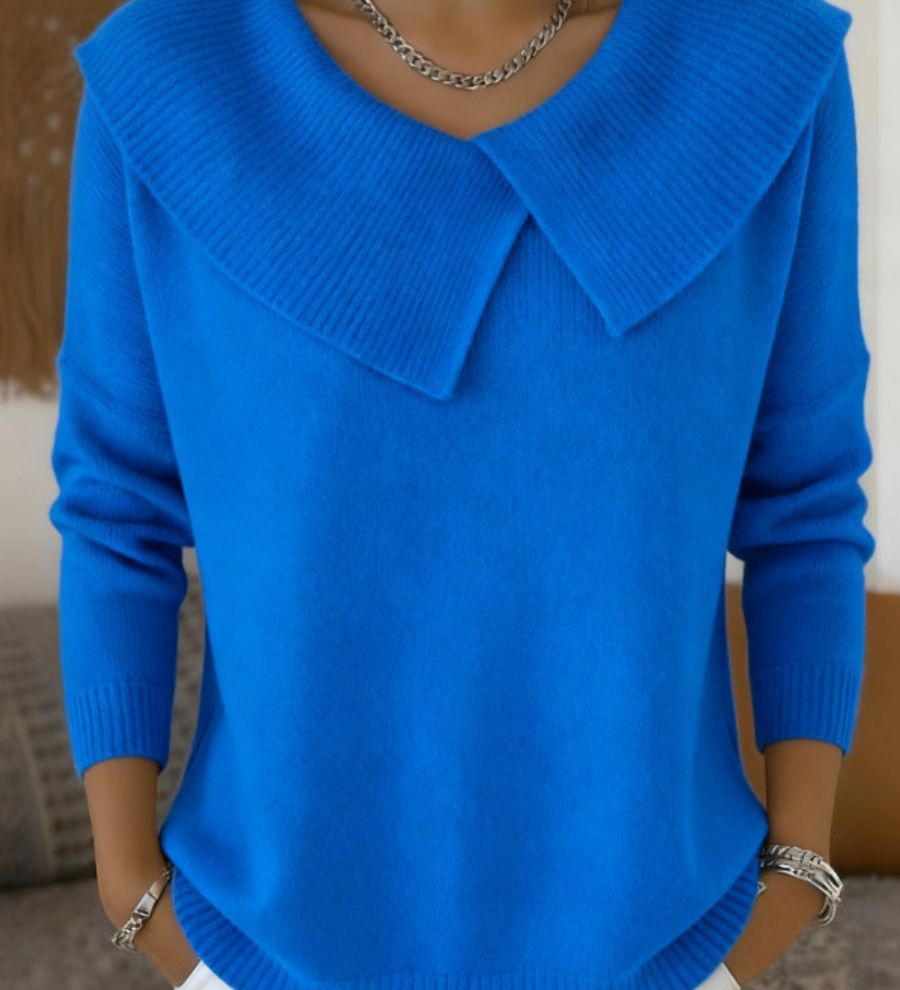 Karolína – Maglione elegante a maglia con colletto distintivo A minha loja