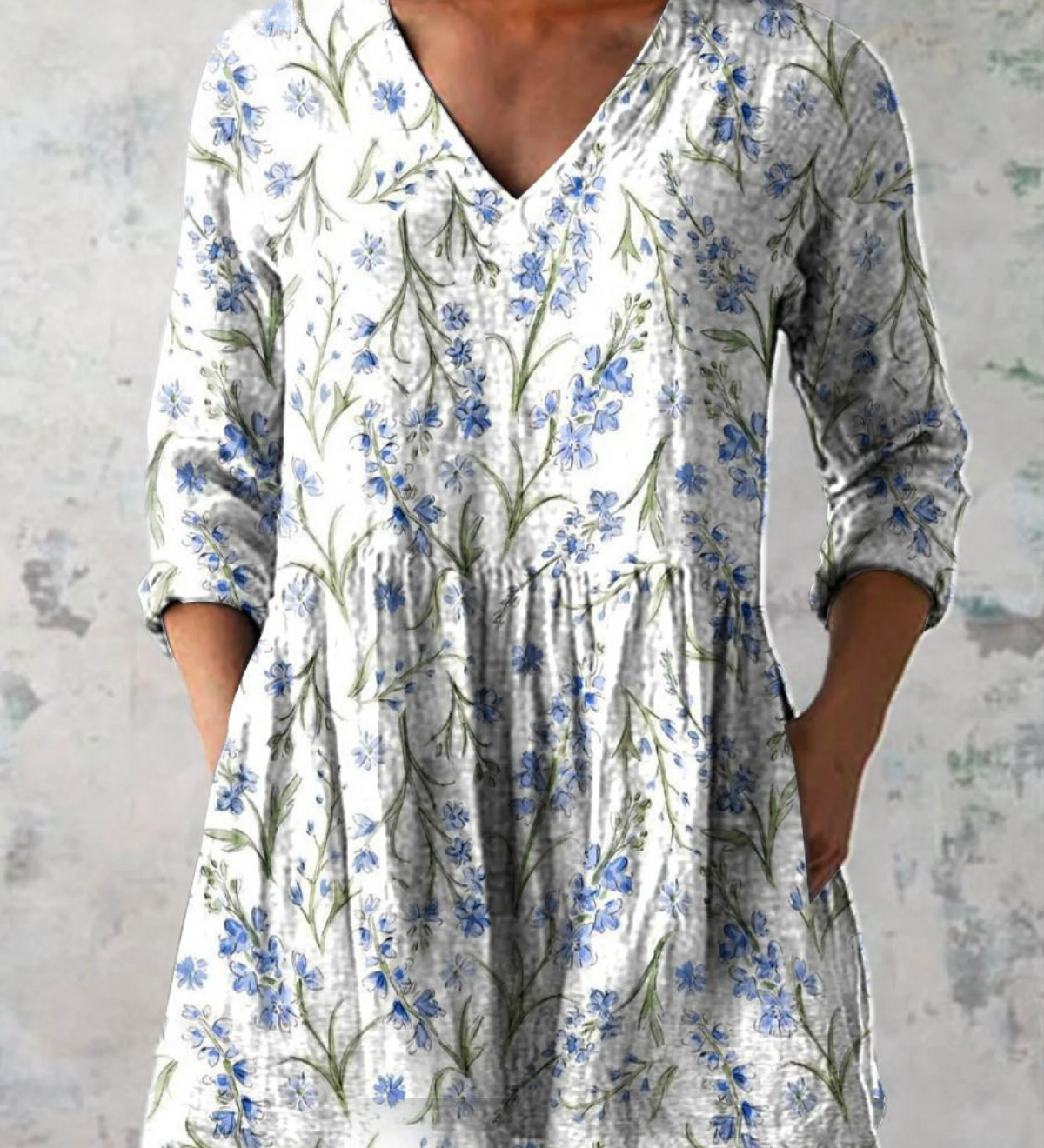 Jeanne | Blusa Lunga con Scollatura a V Elegante A minha loja