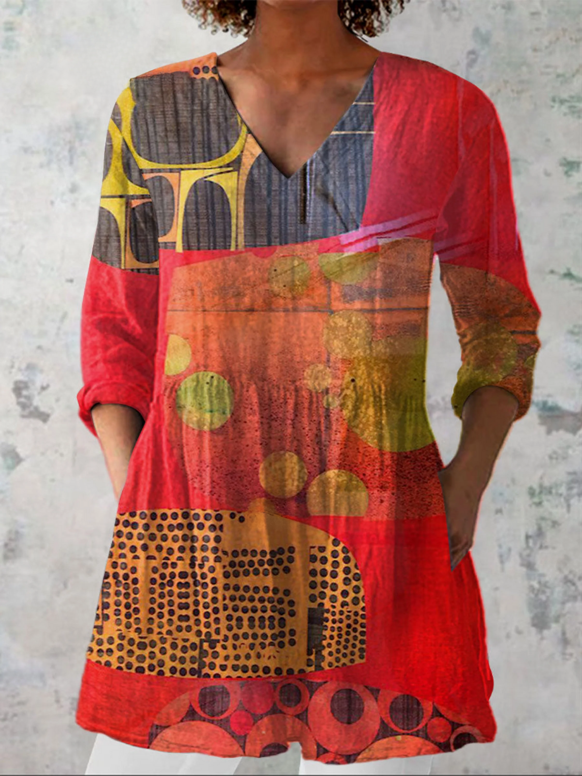 Lucie | Blusa Lunga con Scollatura a V Elegante A minha loja