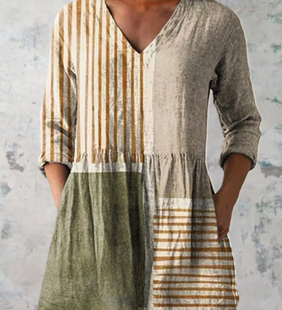 Camille | Blusa Lunga con Scollo a V Elegante A minha loja