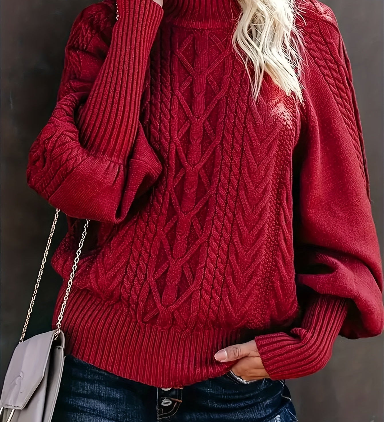 Lory | Maglione Casual Lungo a Maniche Lunghe A minha loja