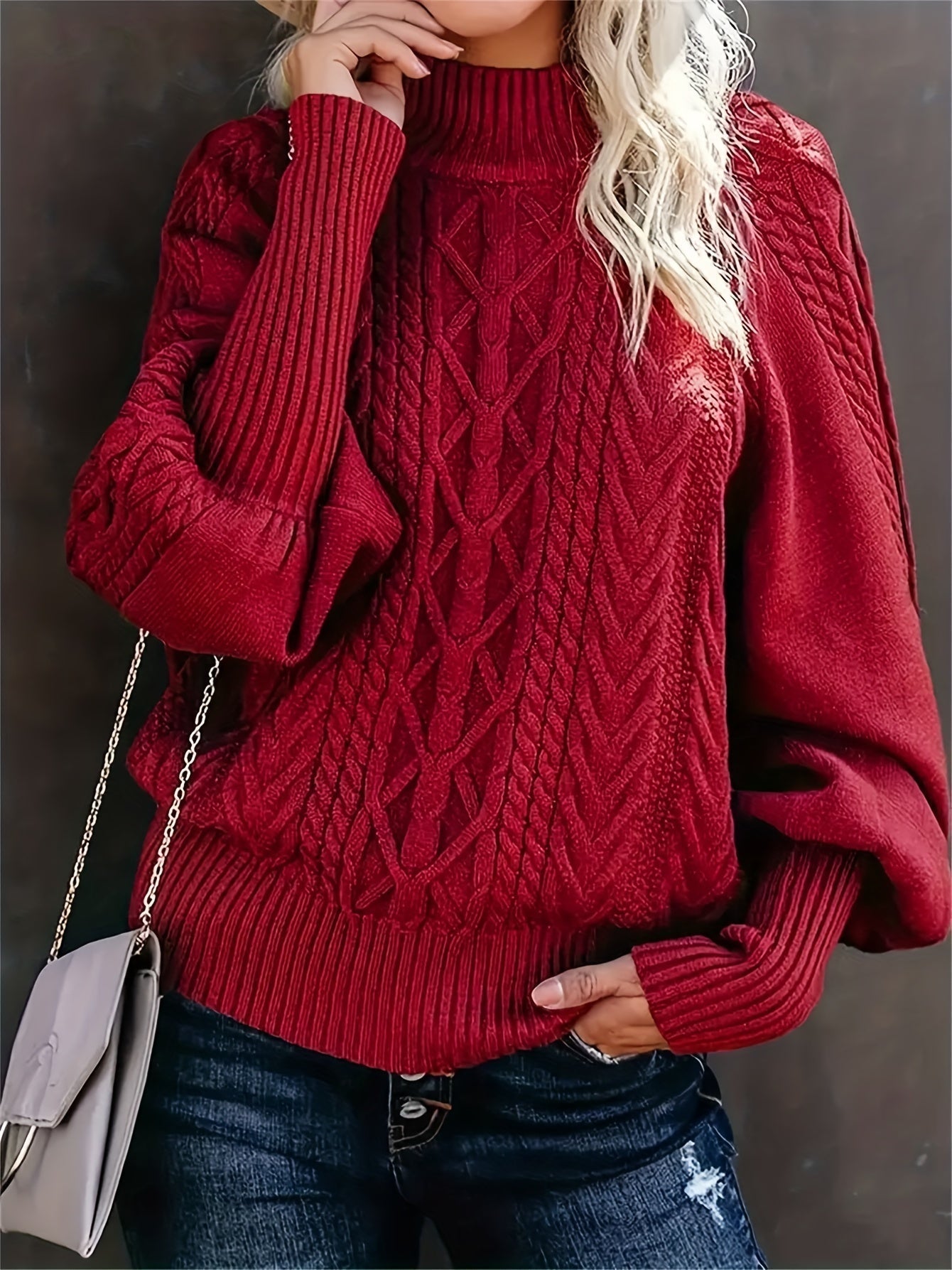Lory | Maglione Casual Lungo a Maniche Lunghe A minha loja