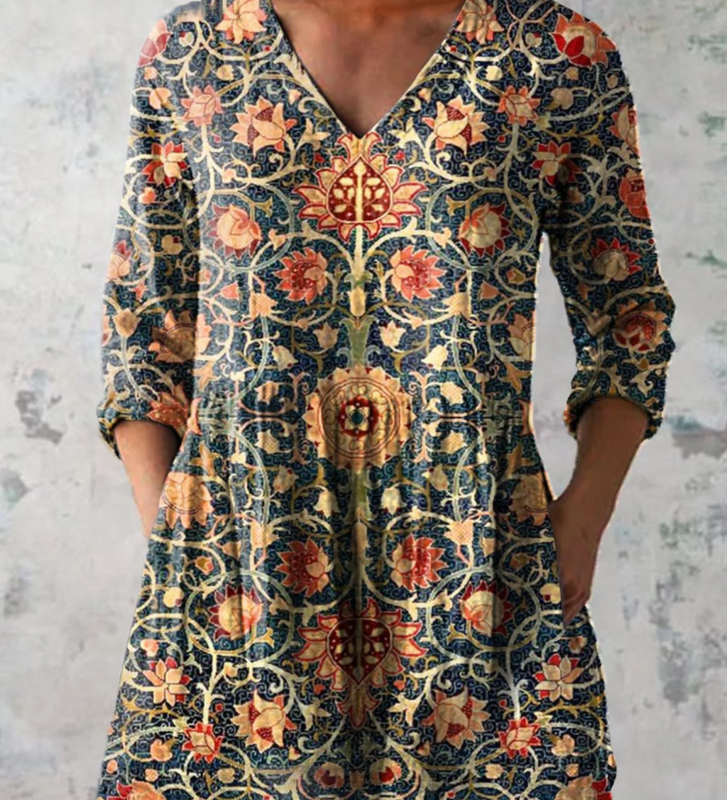 "Celine | Camicia Lunga con Scollo a V". A minha loja