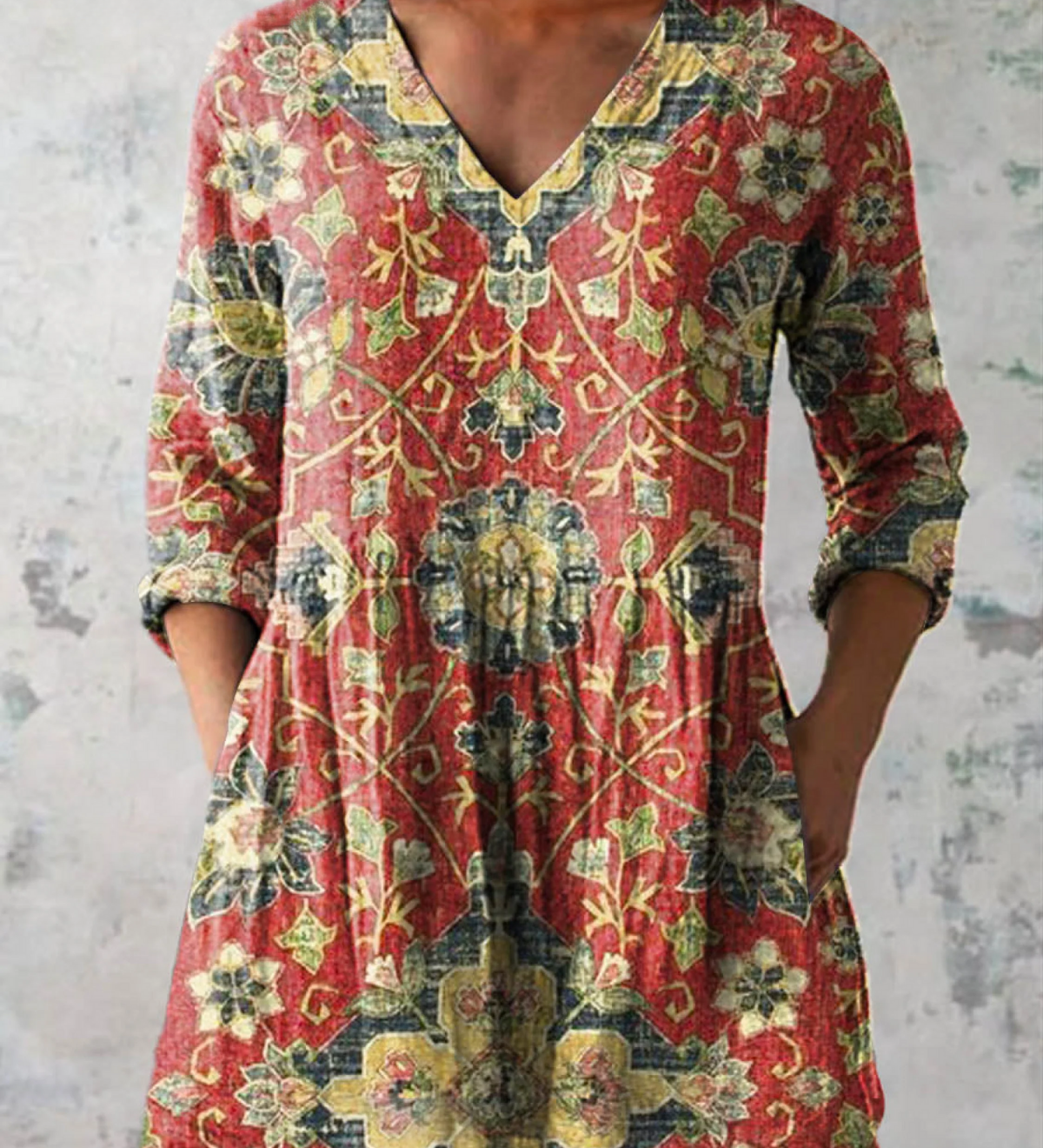 "Lea | Camicia Lunga con Collo a V". A minha loja