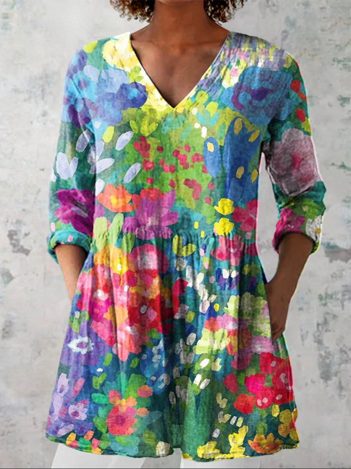 Maelle | Camicia Lunga con Scollo a V A minha loja