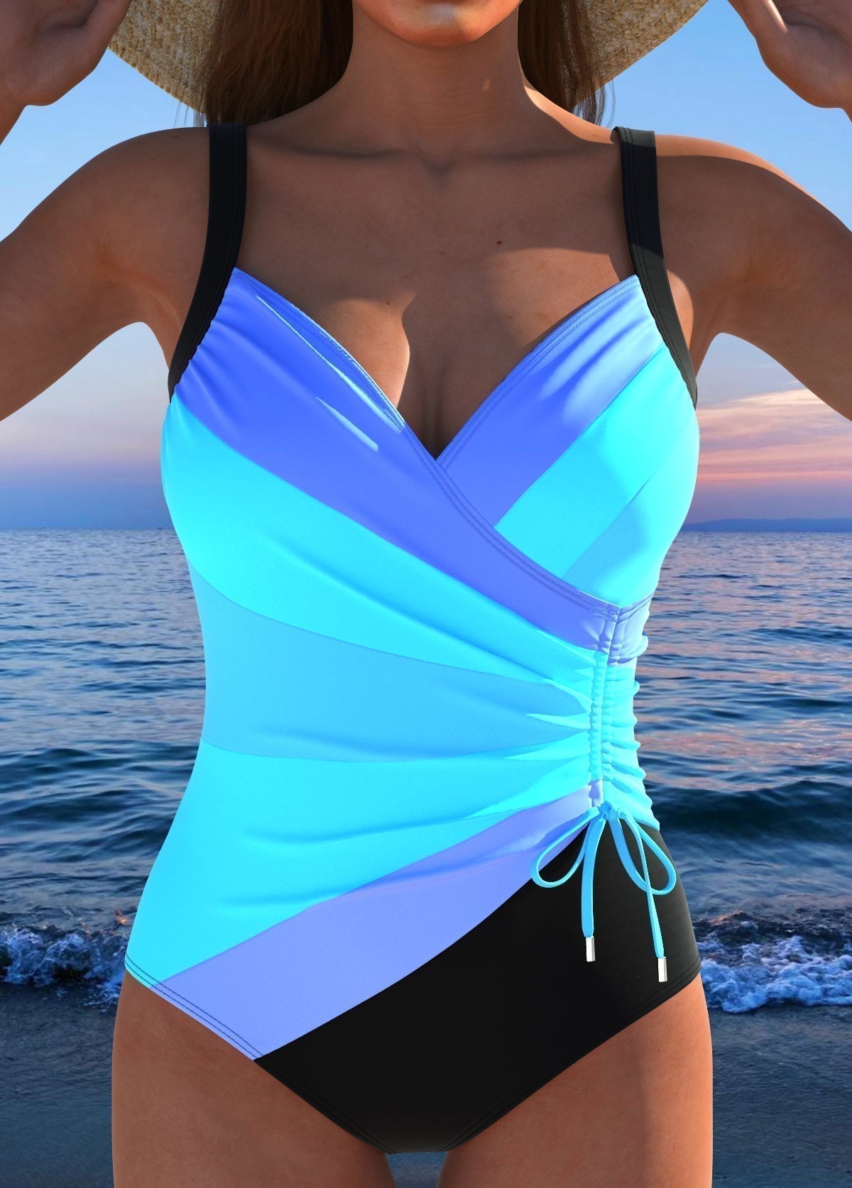 Siracusa - Costume da Bagno Elegante con Motivo Colorato A minha loja