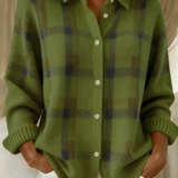 Corinne | Cardigan Donna a Quadri con Bottoni
