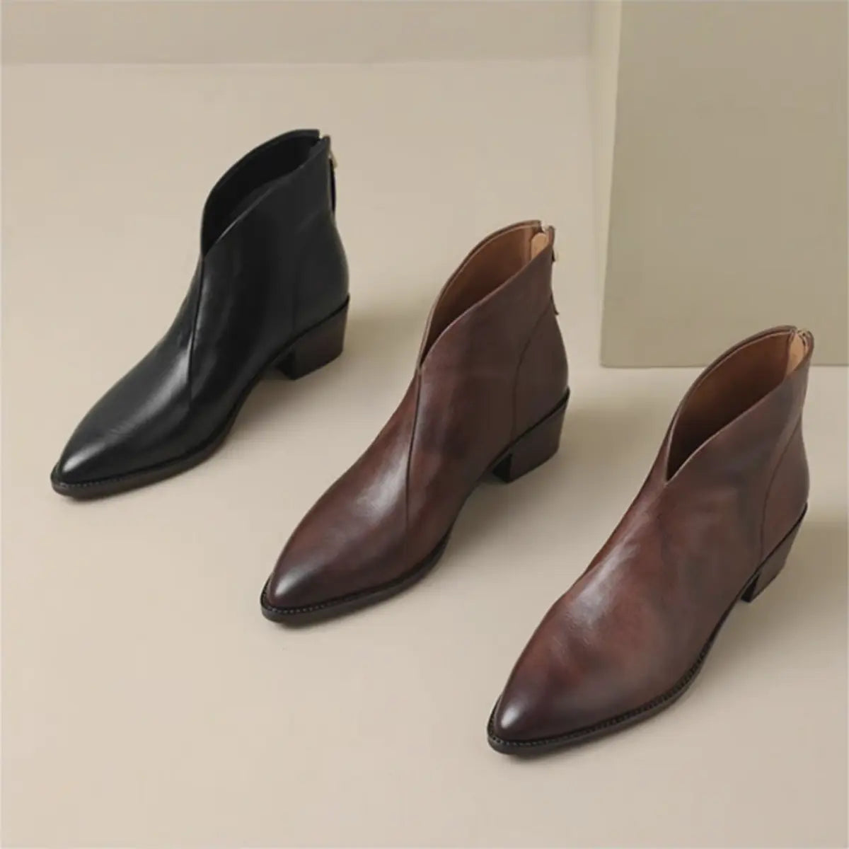 Jitka™ | Eleganti scarpe in pelle con tacco basso A minha loja