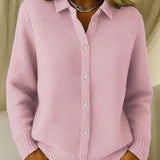 Katrina | Textured Knit Button Cardigan A minha loja