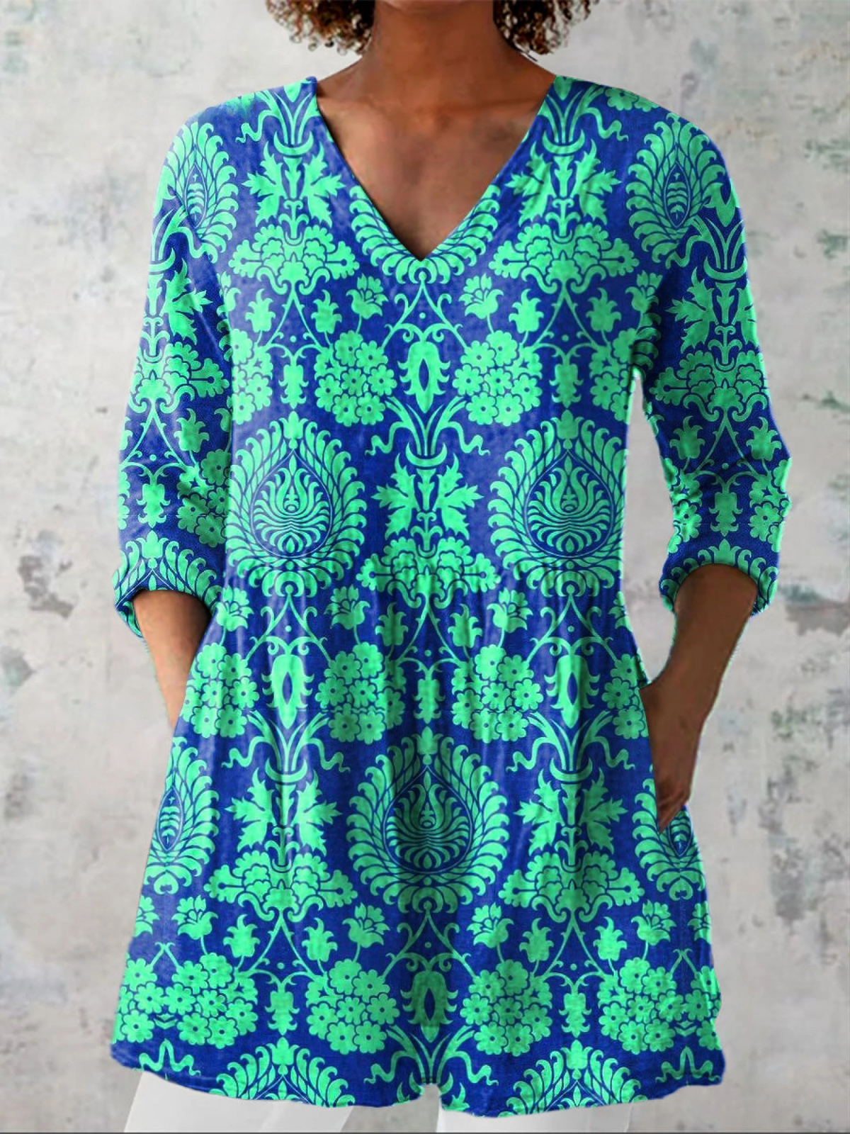 Ines | Blusa Lunga con Scollatura a V Elegante A minha loja